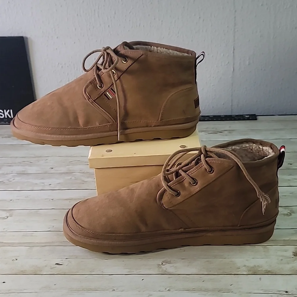 Tommy Hilfiger Mens Chukka Boots Welsh 2 Size‎ 11 Sherpa Lined